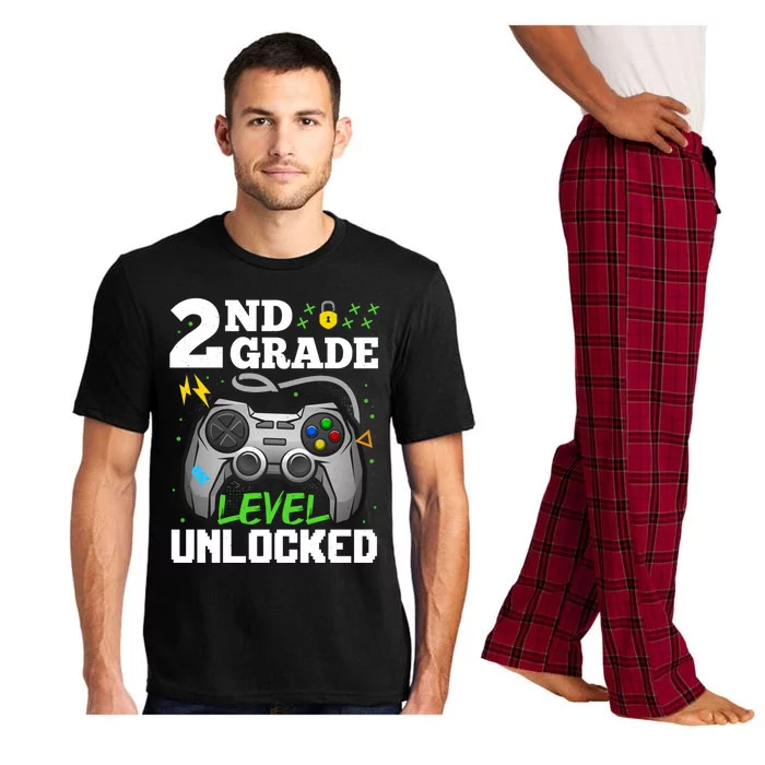 2Nd Grade Level Unlocked Video Game Team Second Grade Gift Pajama Set