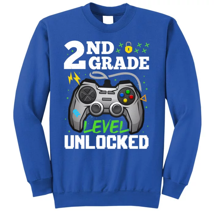 2Nd Grade Level Unlocked Video Game Team Second Grade Gift Tall Sweatshirt