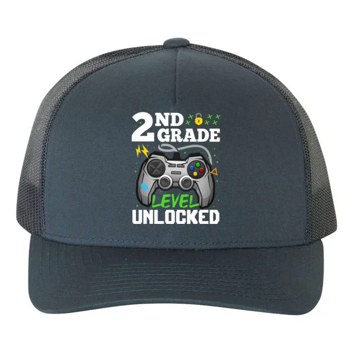 2Nd Grade Level Unlocked Video Game Team Second Grade Gift Yupoong Adult 5-Panel Trucker Hat