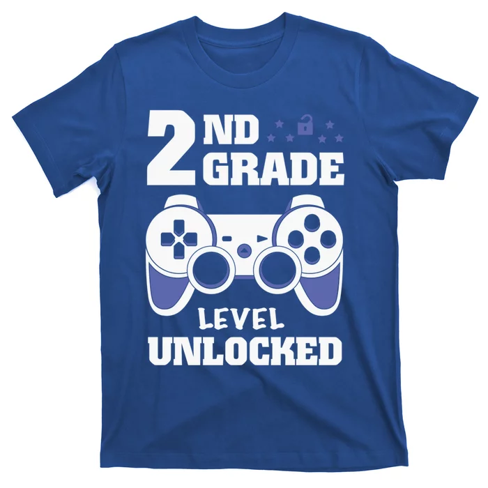 2Nd Grade Level Unlocked Video Gamers First Day Of School Funny Gift T-Shirt