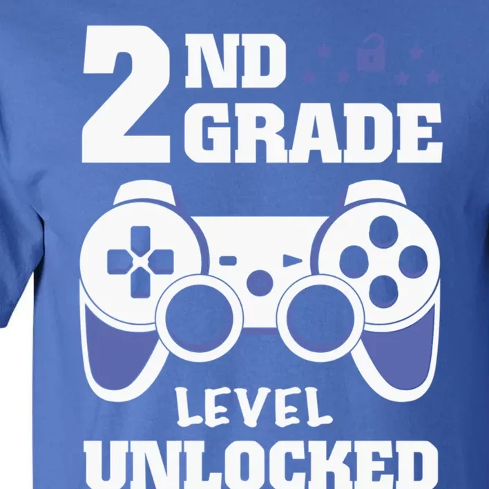 2Nd Grade Level Unlocked Video Gamers First Day Of School Funny Gift Tall T-Shirt