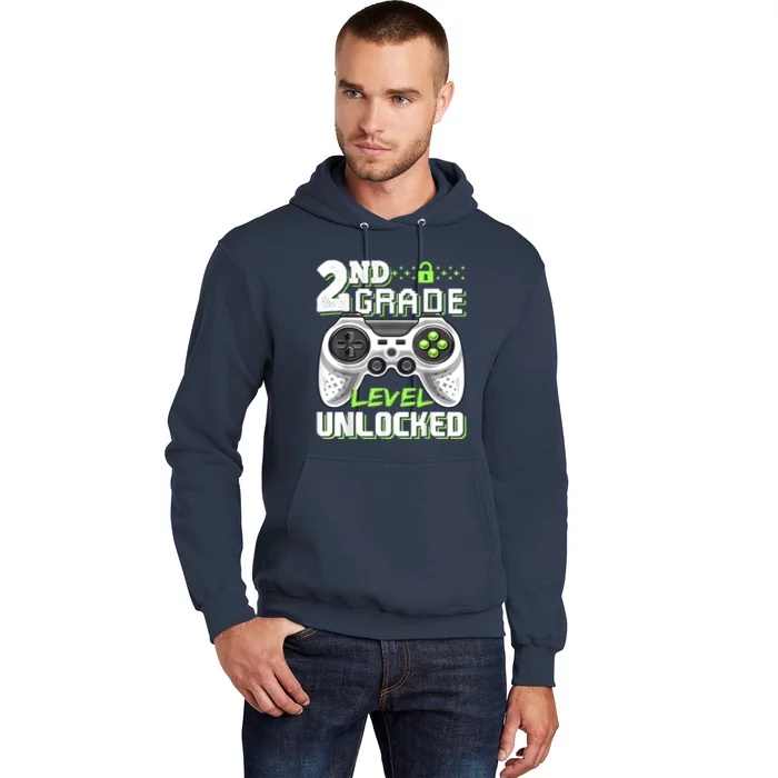 2nd Grade Level Unlocked Video Game Back To School Boy Hoodie