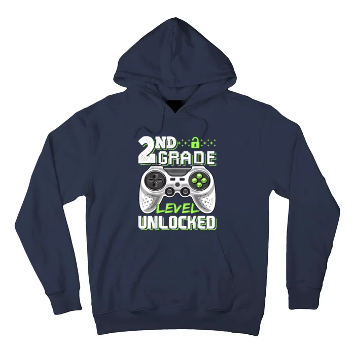 2nd Grade Level Unlocked Video Game Back To School Boy Hoodie