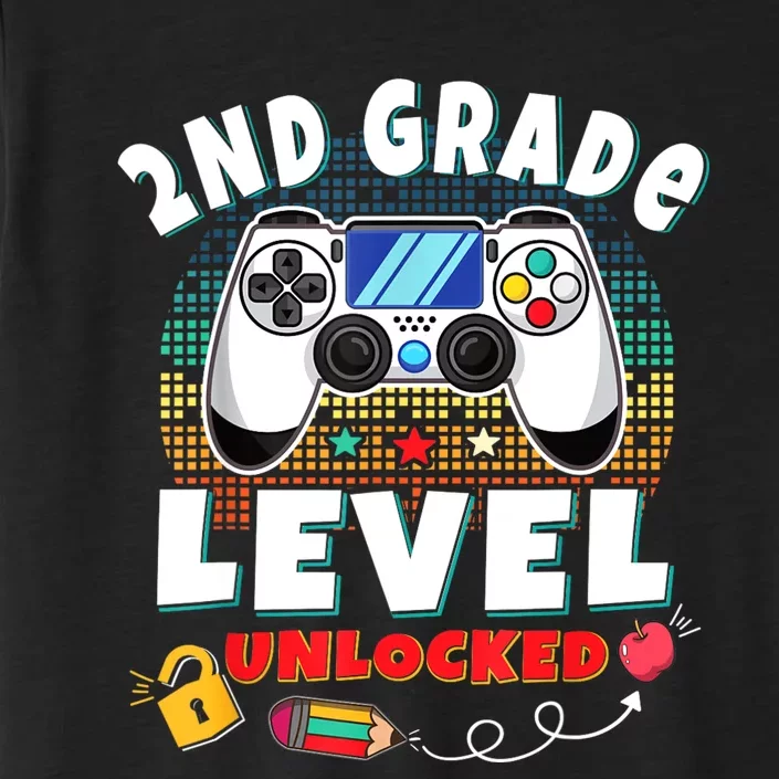 2nd Grade Level Unlocked Video Game Back To School ChromaSoft Performance T-Shirt