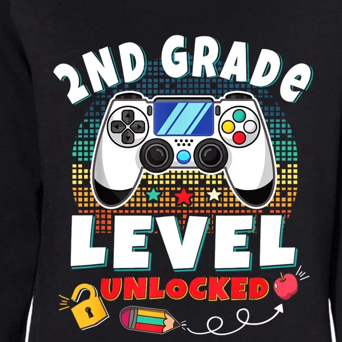 2nd Grade Level Unlocked Video Game Back To School Womens California Wash Sweatshirt