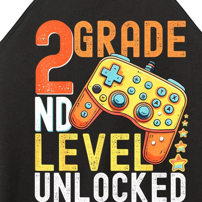 2nd Grade Level Unlocked Video Game Back To School Women’s Perfect Tri Rocker Tank