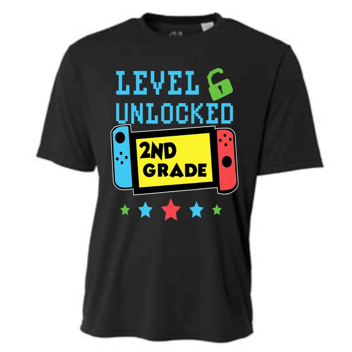 2nd Grade Level Unlocked Gamer First Day Of School Boy Cooling Performance Crew T-Shirt