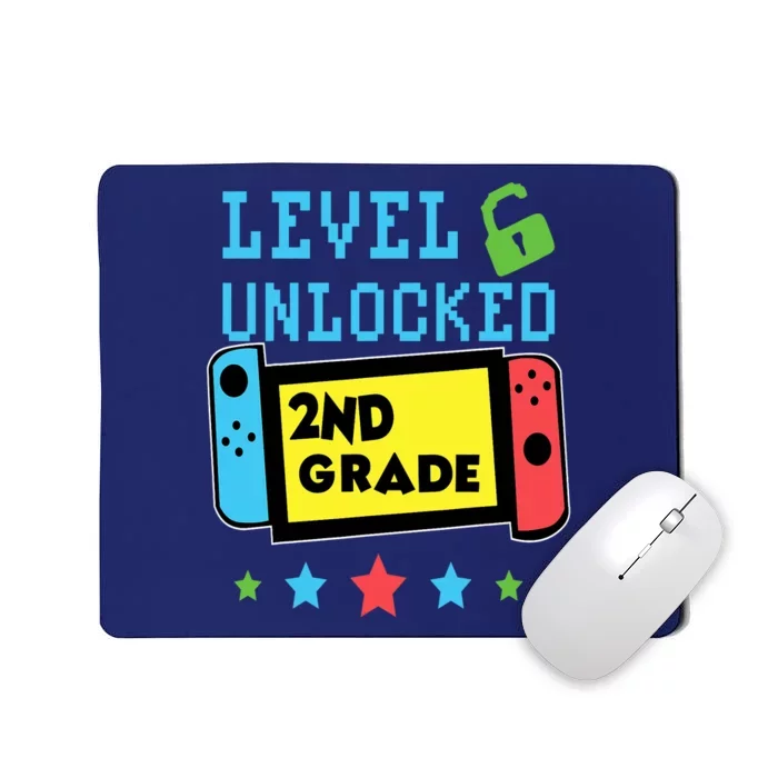 2nd Grade Level Unlocked Gamer First Day Of School Boy Mousepad