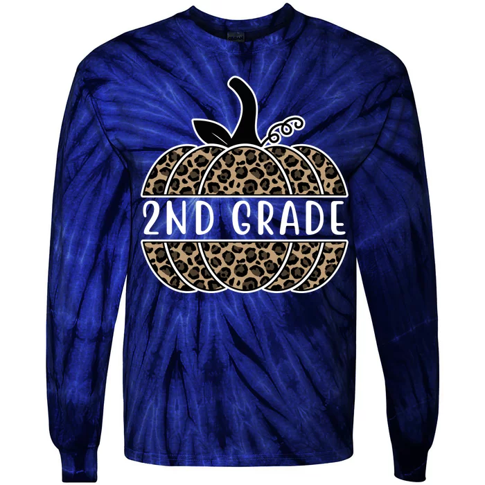 2nd Grade Leopard Pumpkin Tie-Dye Long Sleeve Shirt