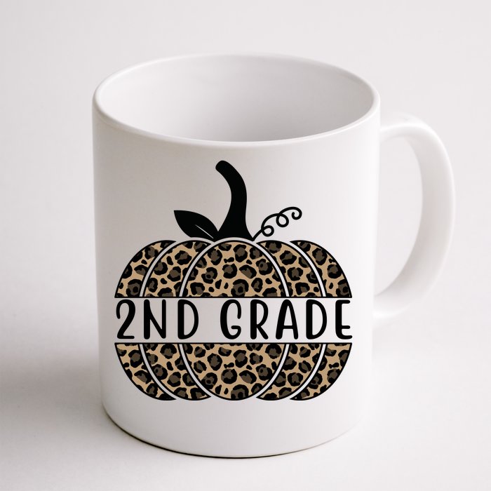 2nd Grade Leopard Pumpkin Front & Back Coffee Mug