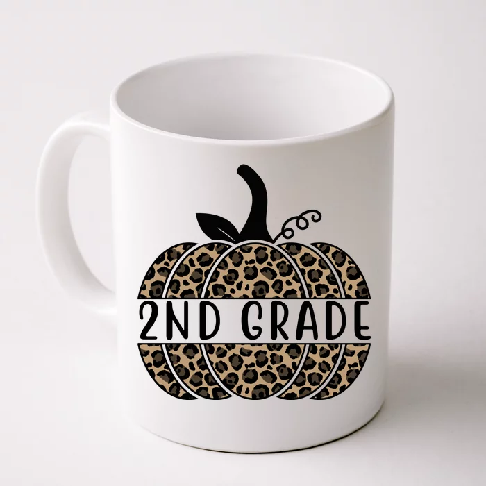 2nd Grade Leopard Pumpkin Front & Back Coffee Mug