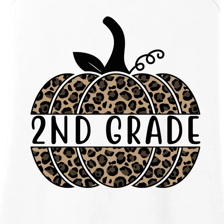 2nd Grade Leopard Pumpkin Ladies Essential Tank