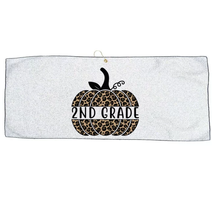 2nd Grade Leopard Pumpkin Large Microfiber Waffle Golf Towel