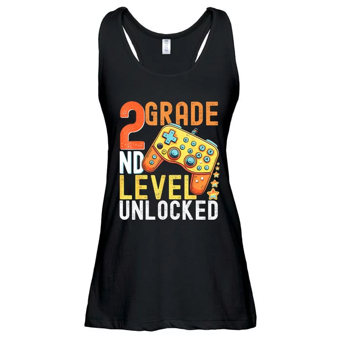 2nd Grade Level Unlocked Video Game Back To School Ladies Essential Flowy Tank