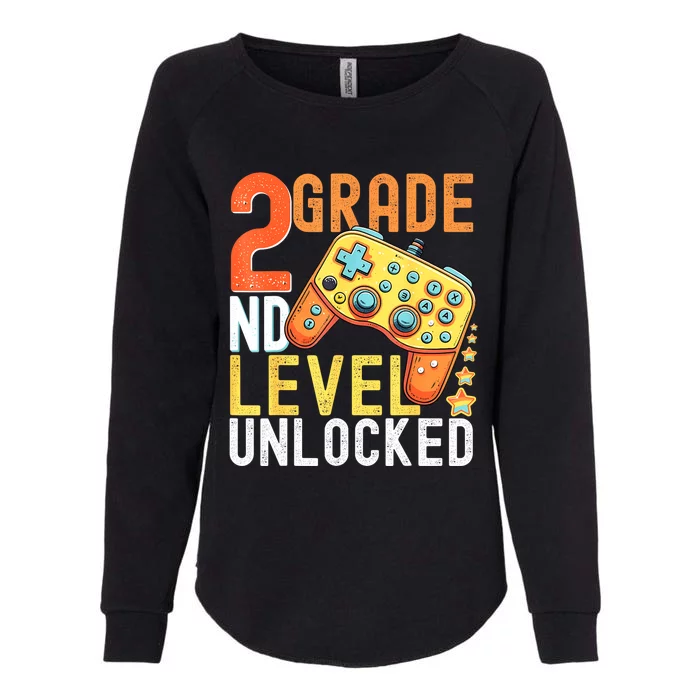 2nd Grade Level Unlocked Video Game Back To School Womens California Wash Sweatshirt