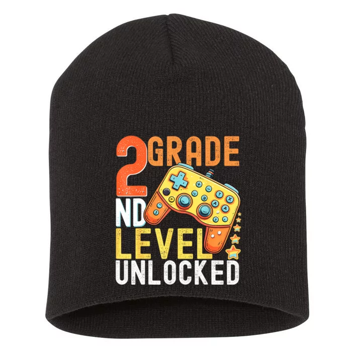 2nd Grade Level Unlocked Video Game Back To School Short Acrylic Beanie