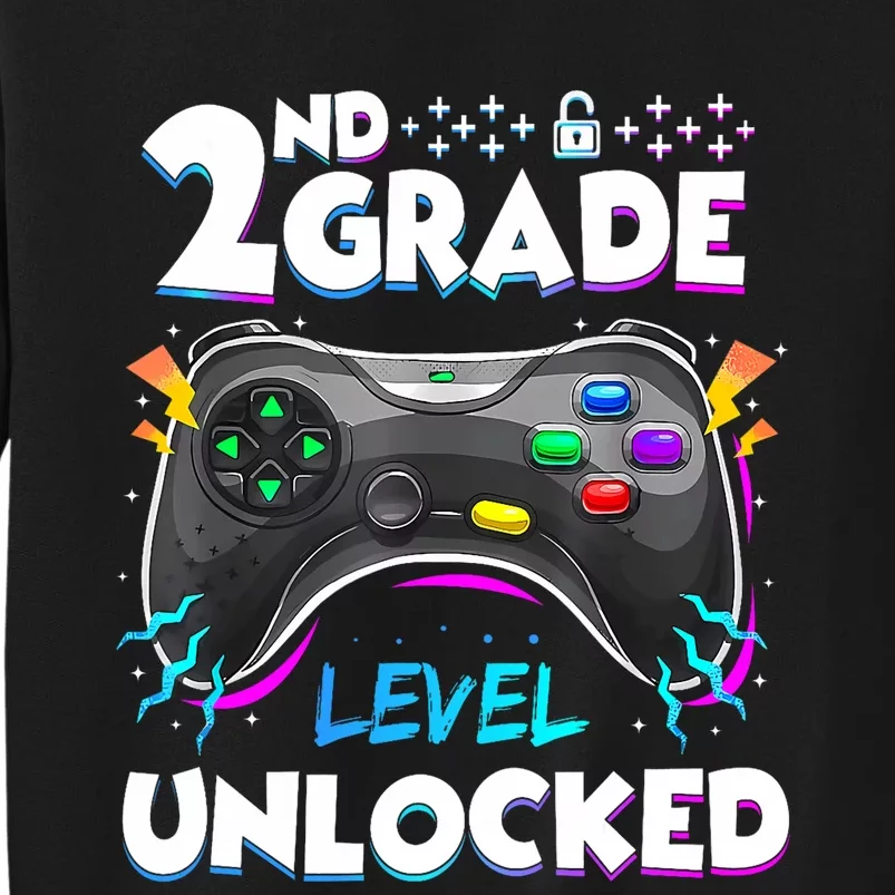 2nd Grade Level Unlocked Back To School First Day Gamer Boy Sweatshirt