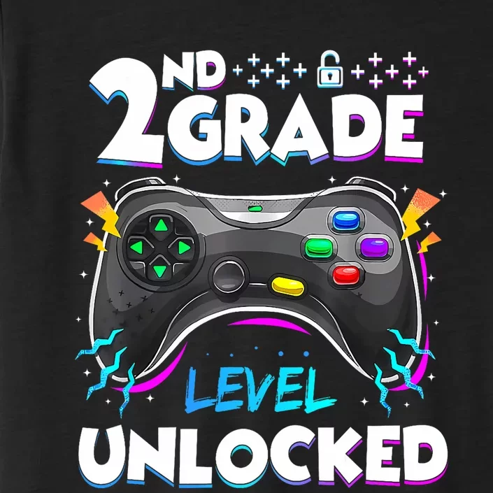 2nd Grade Level Unlocked Back To School First Day Gamer Boy ChromaSoft Performance T-Shirt