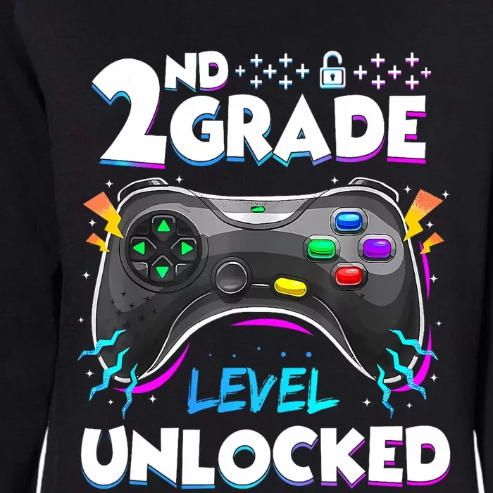 2nd Grade Level Unlocked Back To School First Day Gamer Boy Womens California Wash Sweatshirt