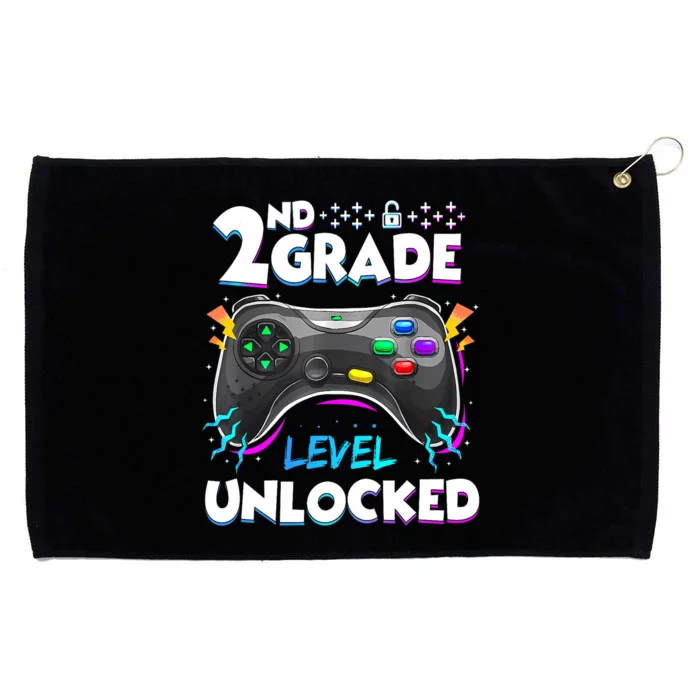 2nd Grade Level Unlocked Back To School First Day Gamer Boy Grommeted Golf Towel