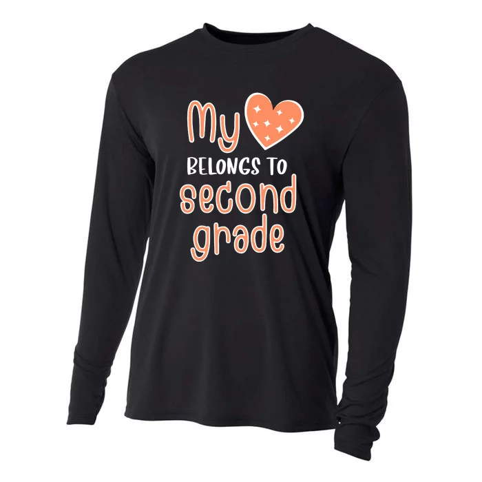 2nd Grade My Belongs To Second Grade Teacher Back To School Teacher Gift Cooling Performance Long Sleeve Crew