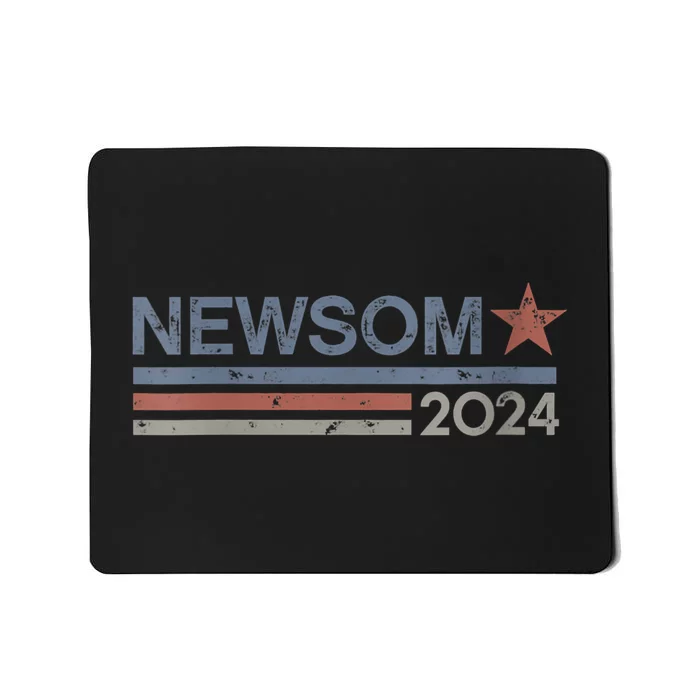 2024 Gavin Newsom For President Retro Vintage Star Stripes Mousepad