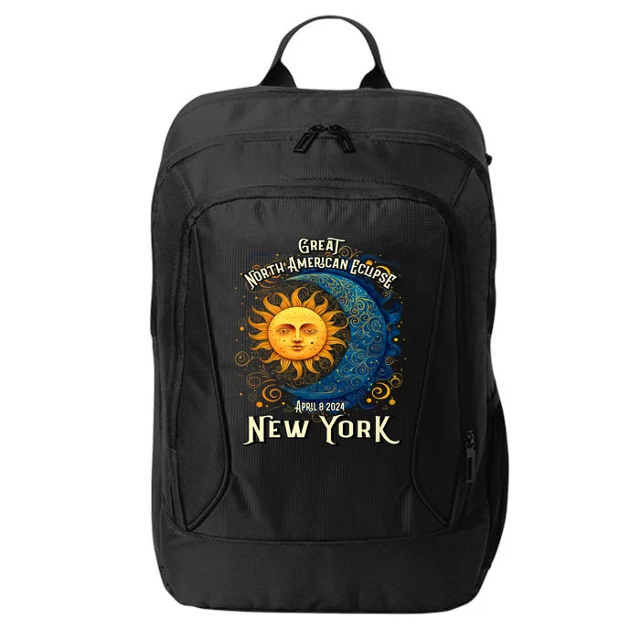 2024 Great North American Eclipse New York Solar Eclipse Path Of Totality City Backpack