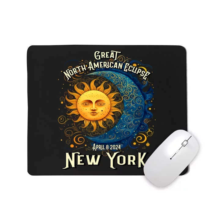 2024 Great North American Eclipse New York Solar Eclipse Path Of Totality Mousepad