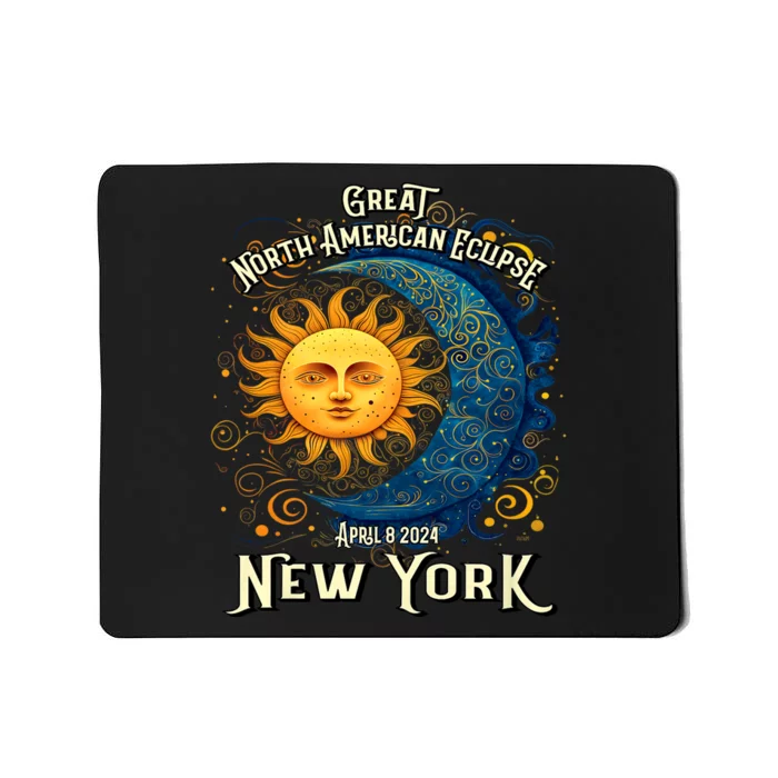 2024 Great North American Eclipse New York Solar Eclipse Path Of Totality Mousepad