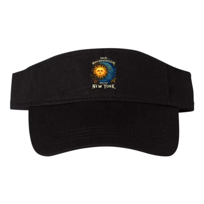 2024 Great North American Eclipse New York Solar Eclipse Path Of Totality Valucap Bio-Washed Visor