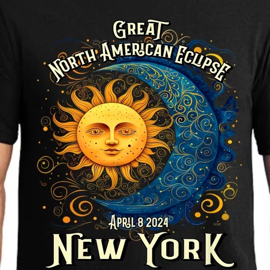 2024 Great North American Eclipse Syracuse New York Total Solar Eclipse Pajama Set