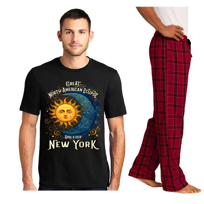 2024 Great North American Eclipse Syracuse New York Total Solar Eclipse Pajama Set