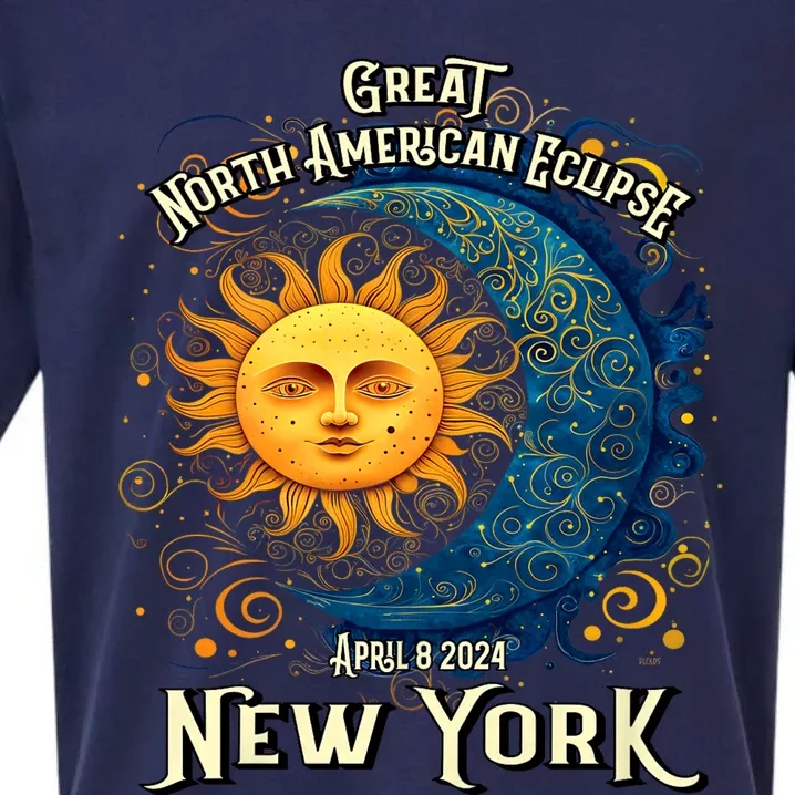 2024 Great North American Eclipse Syracuse New York Total Solar Eclipse Sueded Cloud Jersey T-Shirt