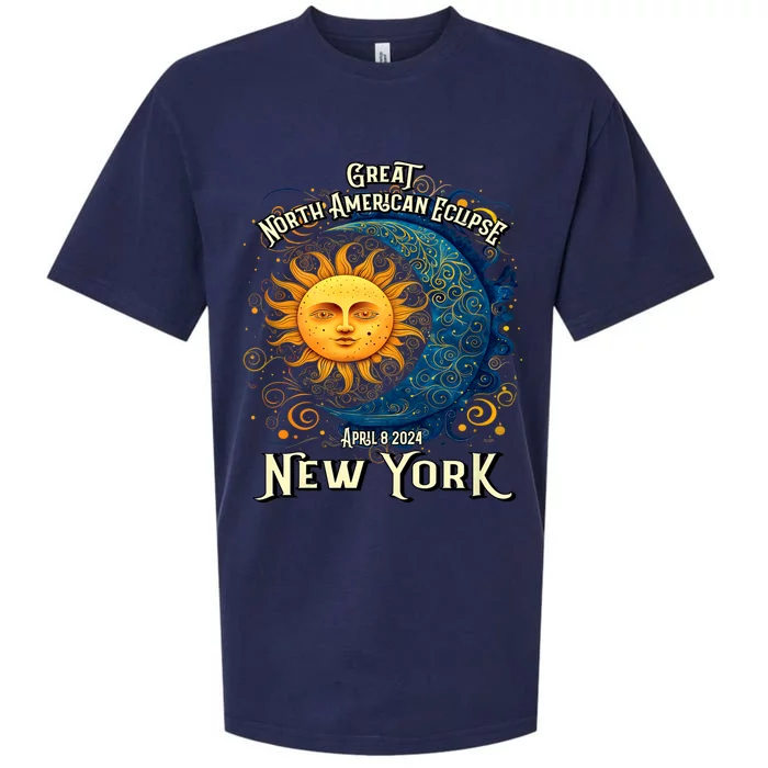 2024 Great North American Eclipse Syracuse New York Total Solar Eclipse Sueded Cloud Jersey T-Shirt