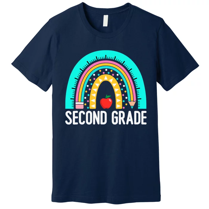 2nd Grade Rainbow Teacher Team Second Grade Squad Girl Boy Premium T-Shirt