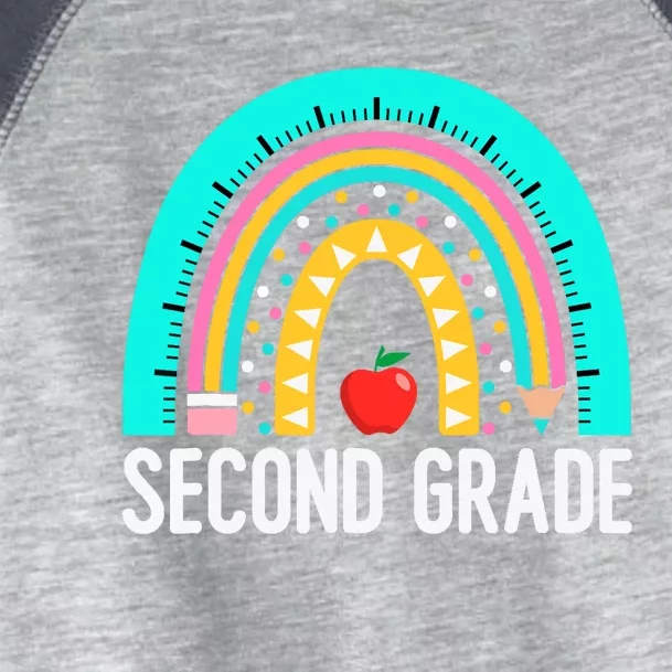 2nd Grade Rainbow Teacher Team Second Grade Squad Girl Boy Toddler Fine Jersey T-Shirt