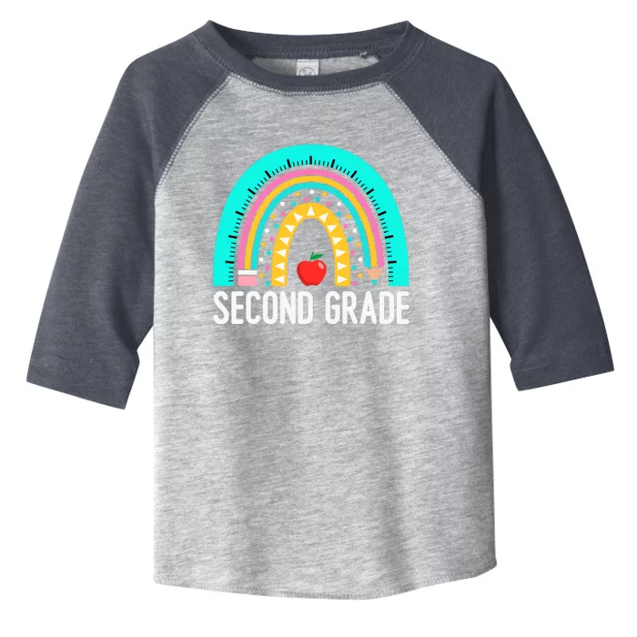 2nd Grade Rainbow Teacher Team Second Grade Squad Girl Boy Toddler Fine Jersey T-Shirt