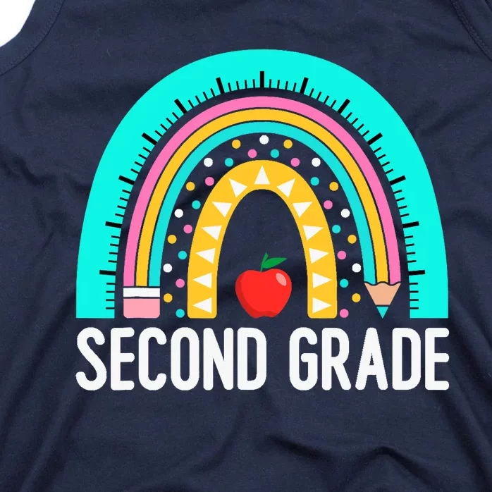 2nd Grade Rainbow Teacher Team Second Grade Squad Girl Boy Tank Top