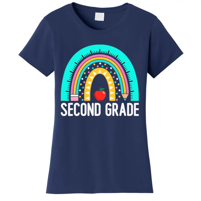 2nd Grade Rainbow Teacher Team Second Grade Squad Girl Boy Women's T-Shirt