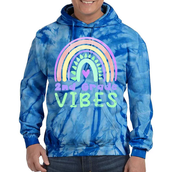 2Nd Grade Rainbow Teacher Team Second Grade Squad Great Gift Tie Dye Hoodie