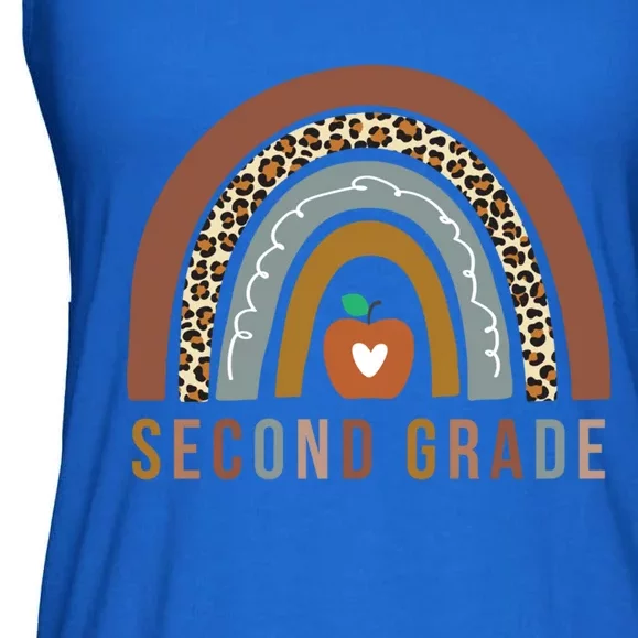 2Nd Grade Retro Rainbow Second Grade Teacher Team Boho Gift Ladies Essential Flowy Tank