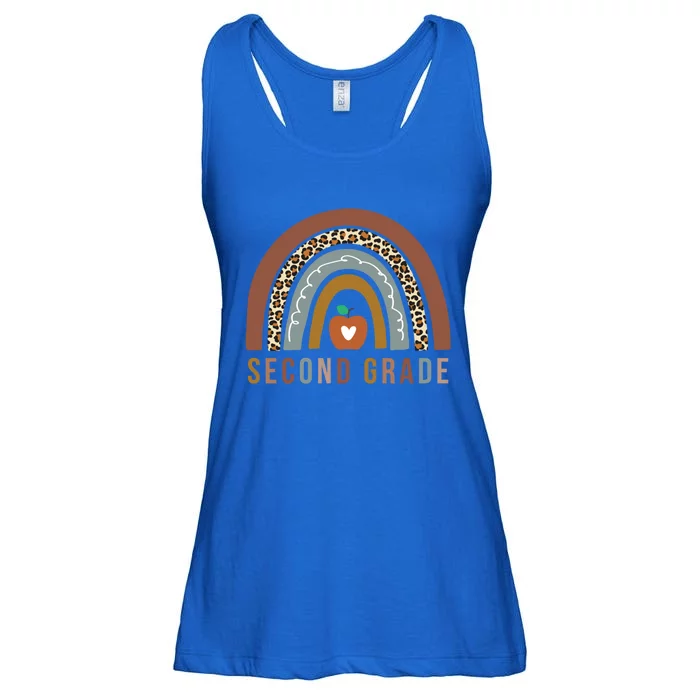 2Nd Grade Retro Rainbow Second Grade Teacher Team Boho Gift Ladies Essential Flowy Tank