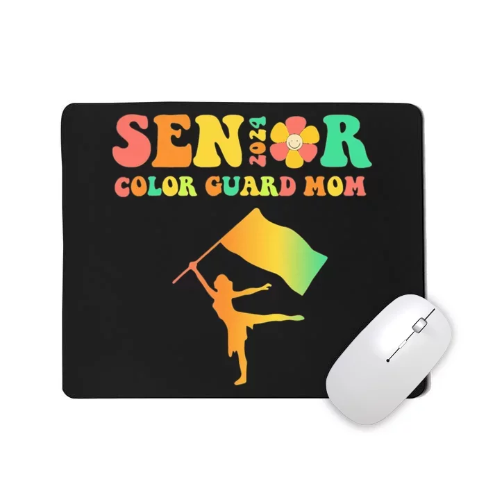 2024 Groovy Senior Color Guard Mom Flag Marching Band Parent Mousepad