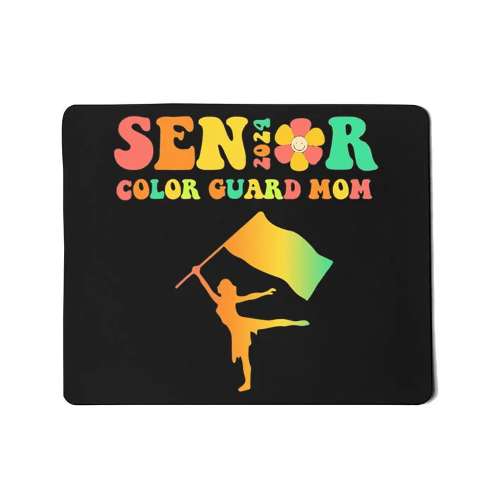 2024 Groovy Senior Color Guard Mom Flag Marching Band Parent Mousepad