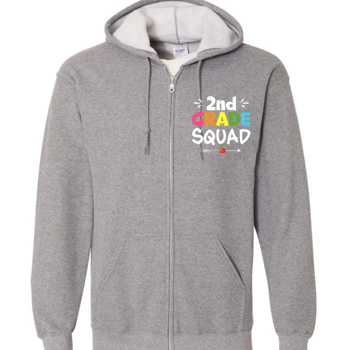 2nd Grade Squad Back To School Full Zip Hoodie