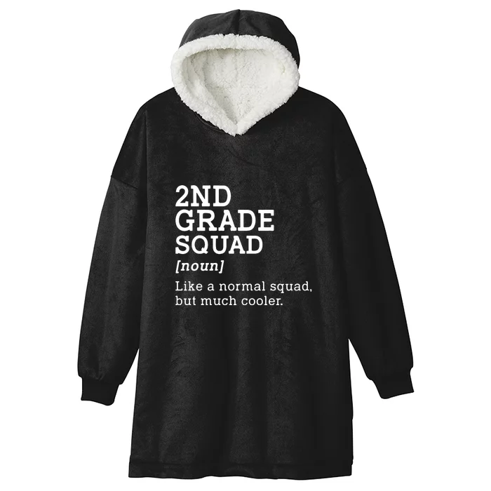 2nd Grade Squad Back To School Gift Teacher Second Grade Team Gift Hooded Wearable Blanket