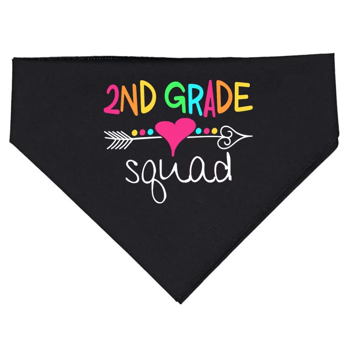 2nd Grade Squad Second Teacher Student Team Back To School Gift USA-Made Doggie Bandana