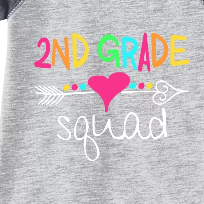 2nd Grade Squad Second Teacher Student Team Back To School Gift Infant Baby Jersey Bodysuit