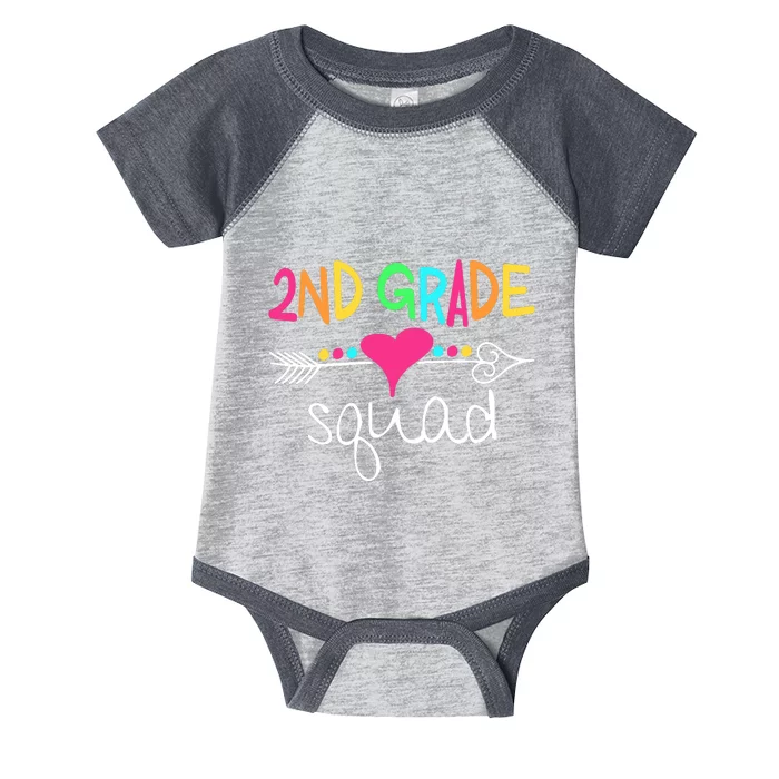 2nd Grade Squad Second Teacher Student Team Back To School Gift Infant Baby Jersey Bodysuit