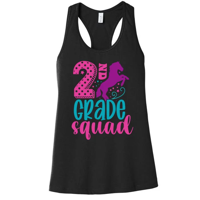 2nd Grade Squad Back To School Teacher Second Grade Gift Women's Racerback Tank